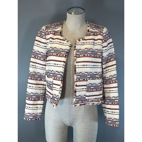Joie Silana Tweed Jacket in Regal Red Size S - Picture 1 of 6
